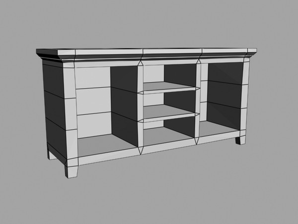3d wooden cupboard - Side Cupboard by CJL3D